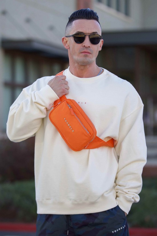 Bolsos Cruzados Youngla 751 Luxsential Fanny Hombre Naranjas | DCNVROT-29