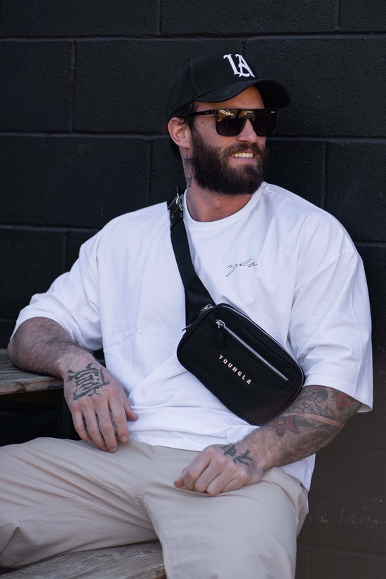 Bolsos Cruzados Youngla 751 Luxsential Fanny Hombre Negras | WMZNGYF-68