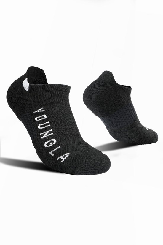 Calcetines Youngla 710 Performance Ankle 3-pack Hombre Negras Blancas | KVXETMZ-68
