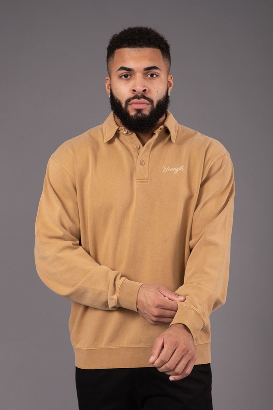 Camisa Polo Youngla 517 The Modern Hombre Kaki | HGVCTBP-64