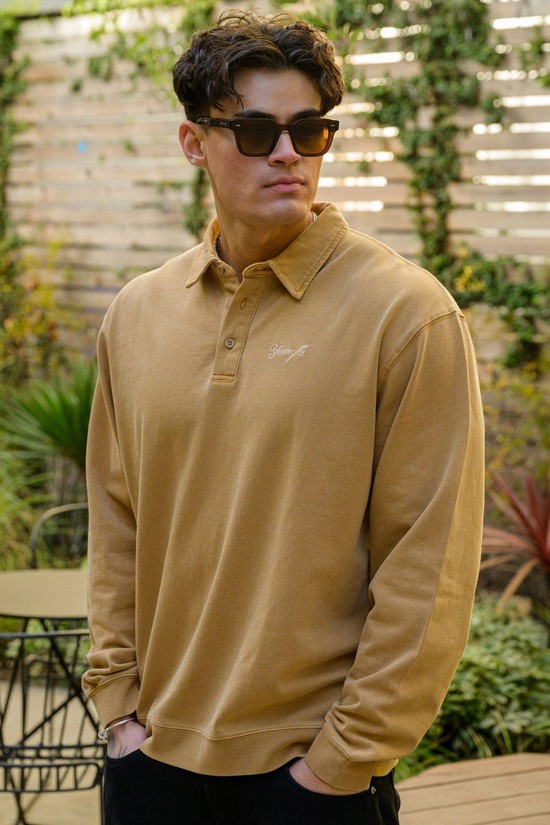 Camisa Polo Youngla 517 The Modern Hombre Kaki | RKNMXZT-57