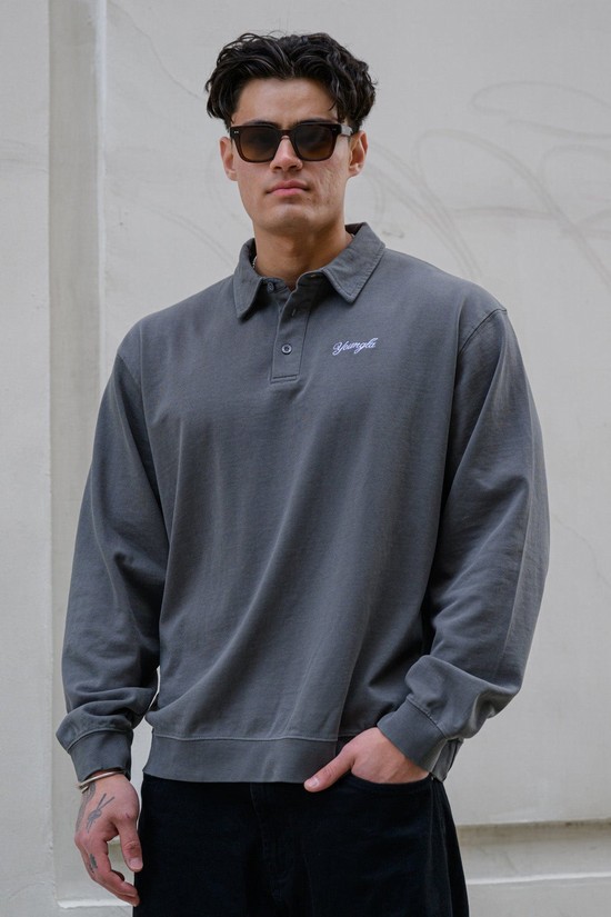 Camisa Polo Youngla 517 The Modern Hombre Gris | VGPIFXS-48