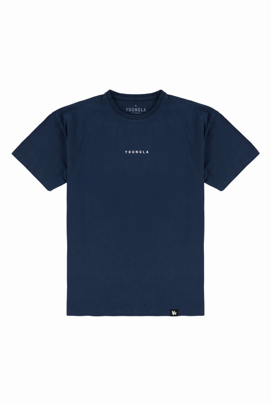 Camisas Youngla 401 Essential Jacked Hombre Azul Marino | RXUEHNW-90