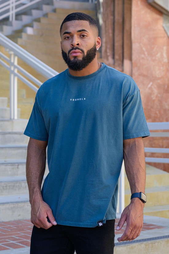 Camisas Youngla 401 Essential Jacked Hombre Azules | TRQUKLC-57