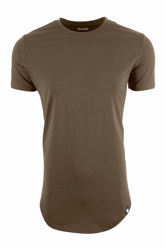 Camisas Youngla 402 Perfect Scallop Bottom Hombre Gris | EYPFWOU-15