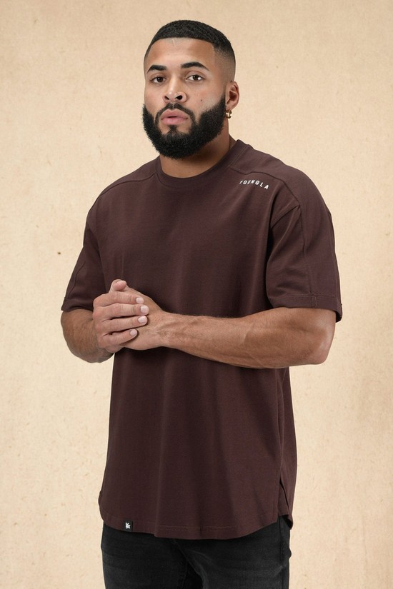 Camisas Youngla 404 Offsetleeves Hombre Marrones | MLBKQPH-68