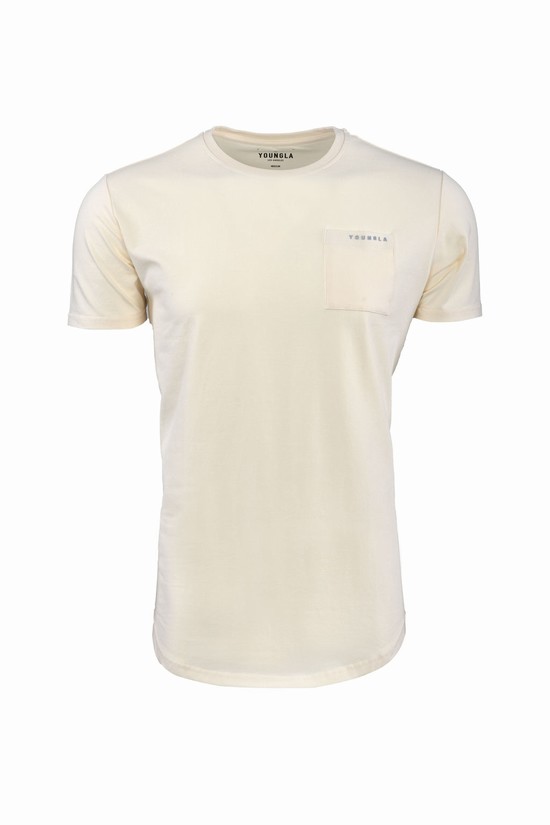 Camisas Youngla 406 Perfect Pocket Hombre Beige | IQZSGAB-25