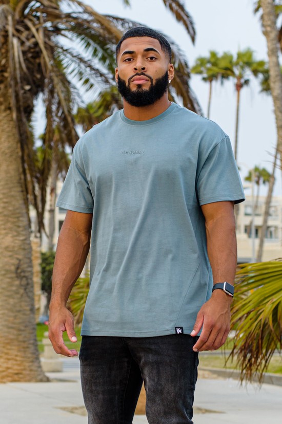 Camisas Youngla 407 Excellence Oversized Hombre Gris | HZOQTEV-46