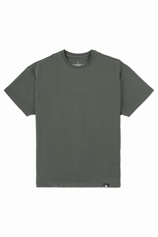 Camisas Youngla 407 Excellence Oversized Hombre Gris | ONEVTCG-49