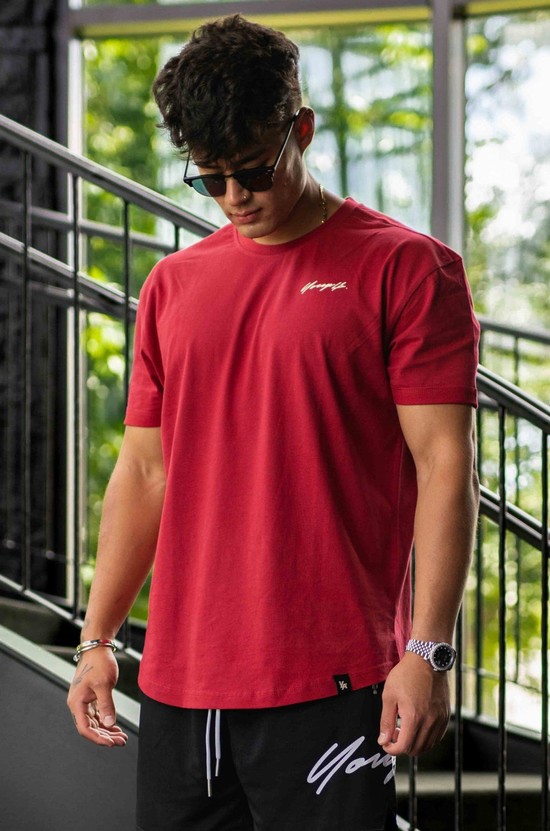 Camisas Youngla 408 Autobiography Hombre Rojas | XKVQJPE-06