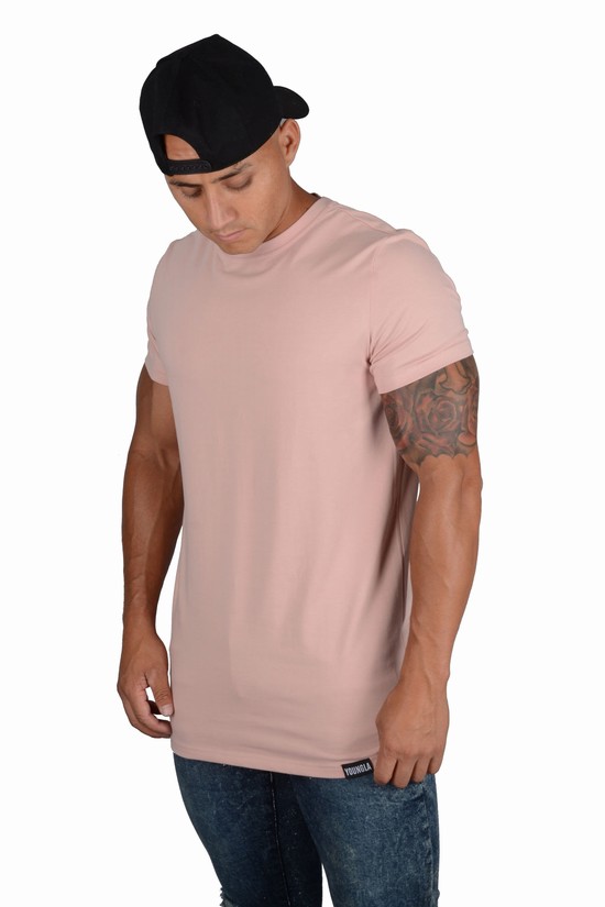 Camisas Youngla 411 Perfect Directo Bottom Hombre Rosas | BLYCXNF-47