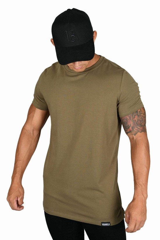 Camisas Youngla 411 Perfect Directo Bottom Hombre Verde | QSDRJOL-47