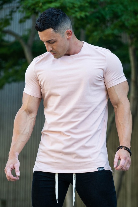 Camisas Youngla 411 Perfect Directo Bottom Hombre Rosas | ZBYHLVQ-82