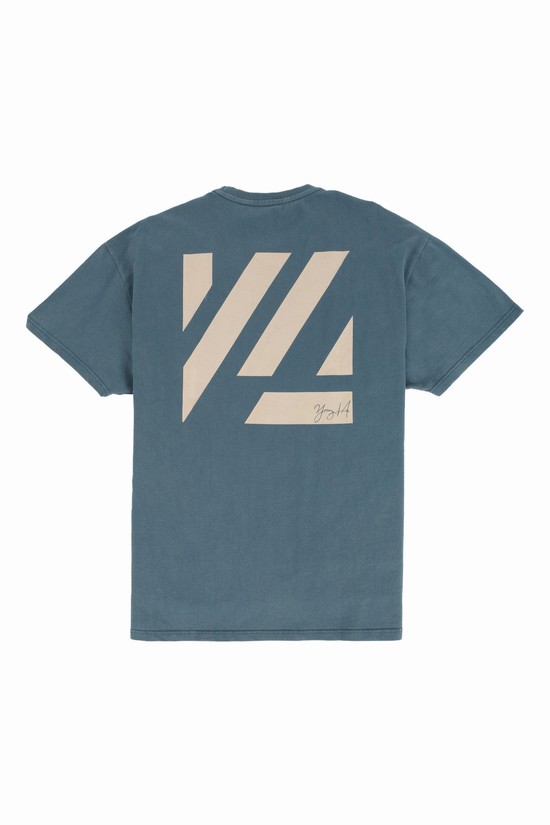 Camisas Youngla 413 Oversized Bloc Hombre Azules | JEFRWPB-30