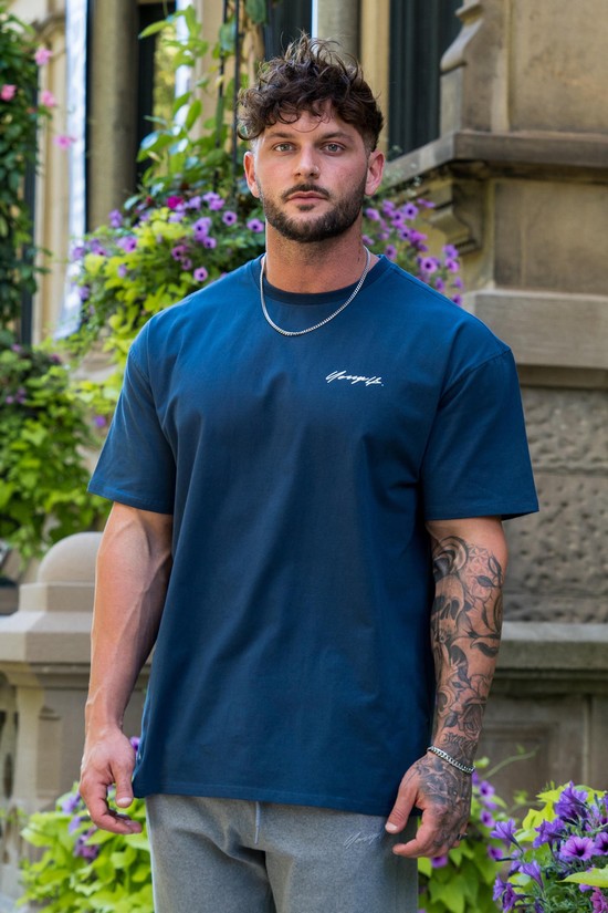 Camisas Youngla 414 Signature Hombre Azules | MVSLHRQ-34