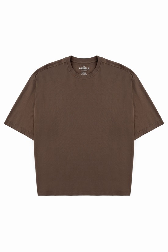 Camisas Youngla 415 Earthy Pump Cover Hombre Cafe | GBLQJMK-93