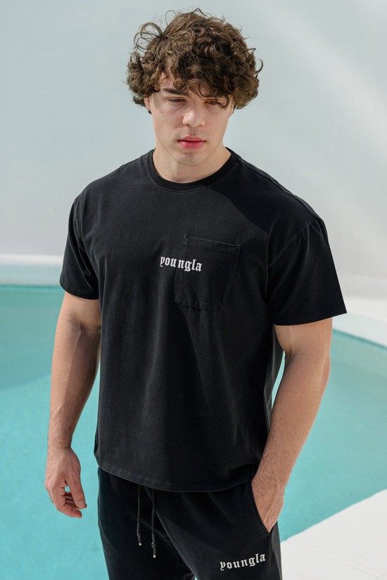 Camisas Youngla 416 Eternal Pocket Hombre Negras | IZUORAY-41