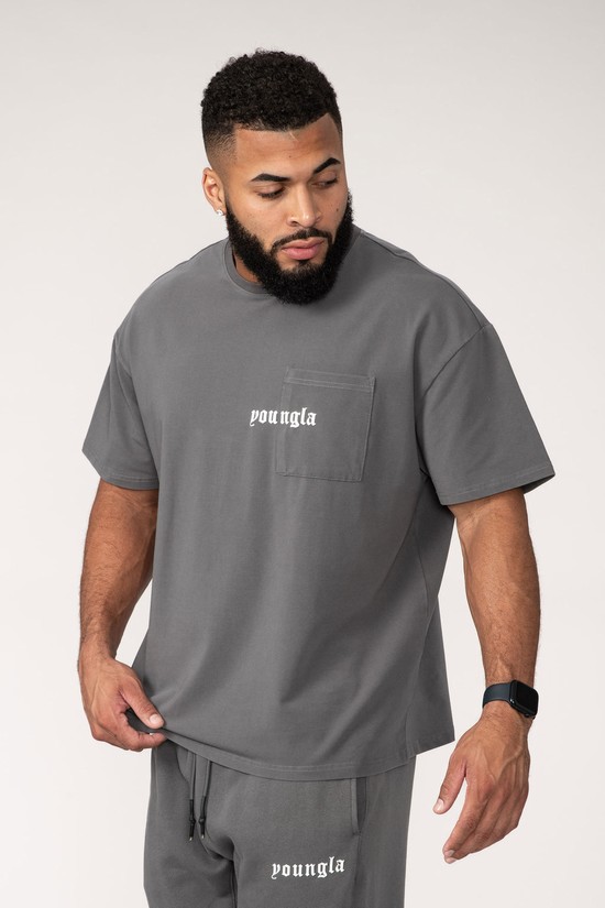 Camisas Youngla 416 Eternal Pocket Hombre Gris | ROPWHDL-24