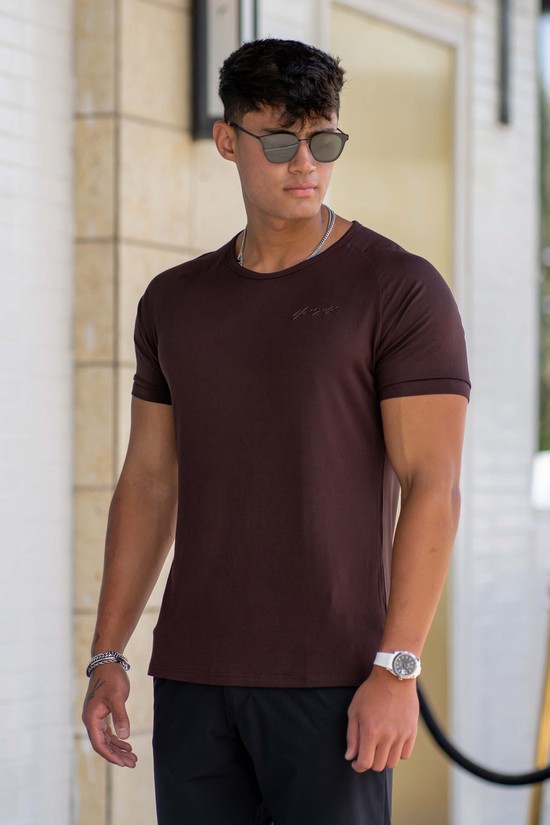 Camisas Youngla 422 Fitted Delt Hombre Burdeos | DLNCEQS-48
