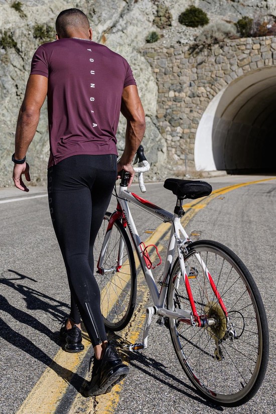 Camisas Youngla 423 Zephyr Compression Sleeve Hombre Burdeos | RTVQWHK-69