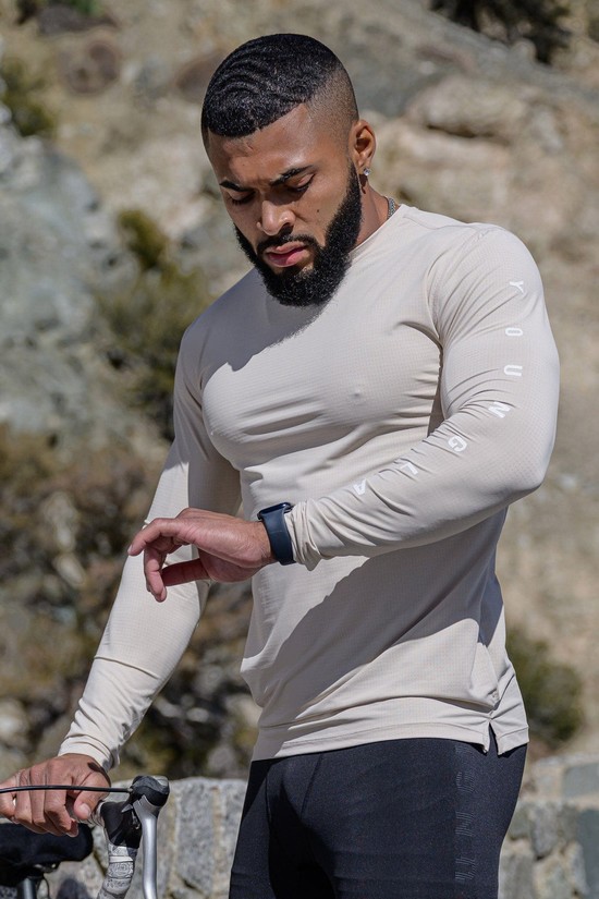 Camisas Youngla 424 Zephyr Compression Long Sleeves Hombre Gris | ZWKPYRH-81
