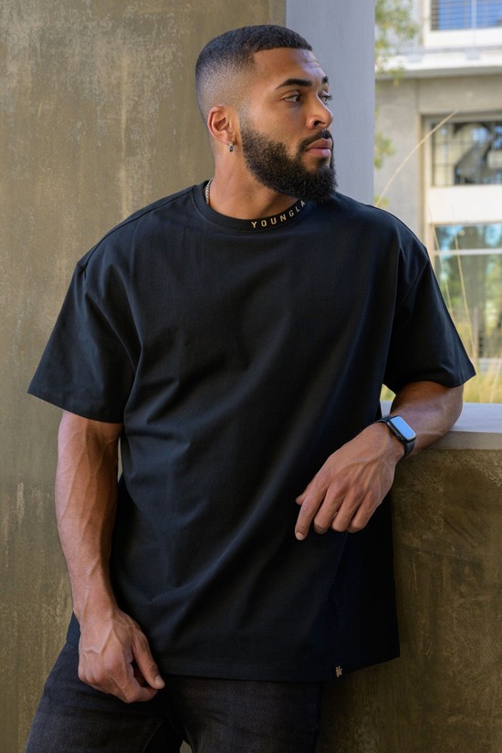 Camisas Youngla 429 Trademark Hombre Negras | BLFZKDS-78