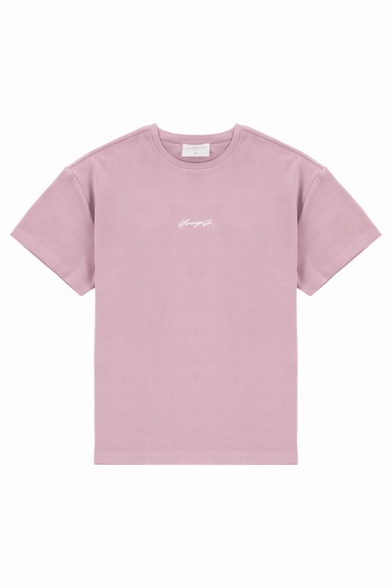 Camisas Youngla 430 Oversized Cloud Foam Hombre Rosas | CEFXMZG-48