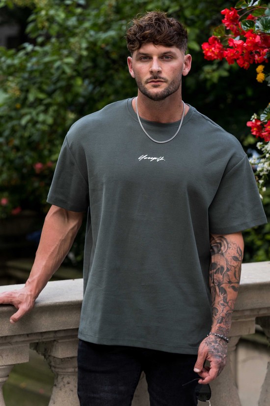 Camisas Youngla 430 Oversized Cloud Foam Hombre Gris | EZUJQAK-47