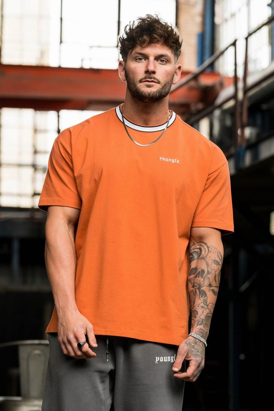 Camisas Youngla 435 Modern Noble Hombre Naranjas | ZERTSQL-65