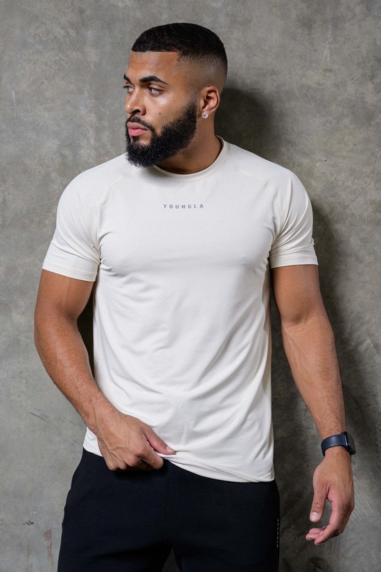 Camisas Youngla 440 Performance Line Sleeve Hombre Blancas | HFVWMGP-25