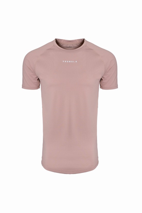 Camisas Youngla 440 Performance Line Sleeve Hombre Rosas | YGALORT-27