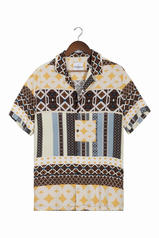 Camisas Youngla 445 Cabo Vibez Printed Hombre Multicolor | ZVXKBGR-32