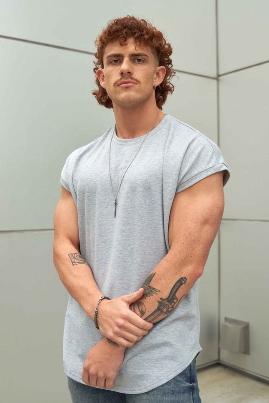 Camisas Youngla 446 Rambo Hombre Gris | ZYQAWBR-97