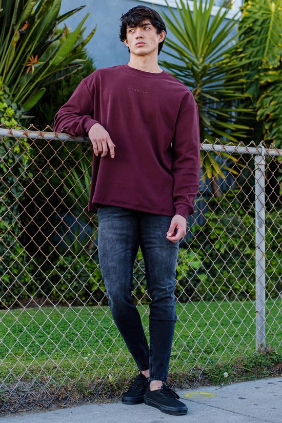 Camisas Youngla 450 Cloud Foam Long Sleeves Hombre Burdeos | AFOHYXS-32