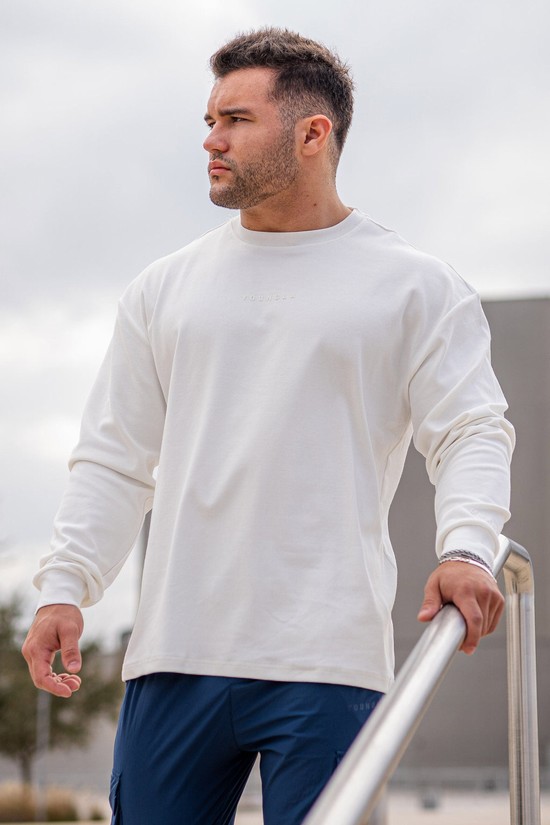 Camisas Youngla 450 Cloud Foam Long Sleeves Hombre Blancas | BVWJQDU-39