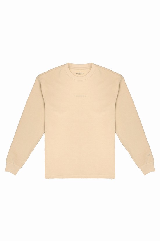 Camisas Youngla 450 Cloud Foam Long Sleeves Hombre Beige | EDGPSWH-75