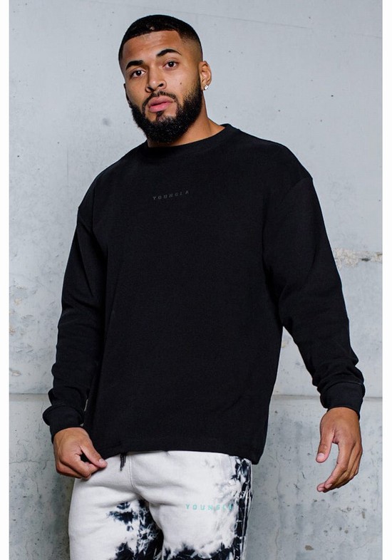 Camisas Youngla 450 Cloud Foam Long Sleeves Hombre Negras | MUCTBDY-08