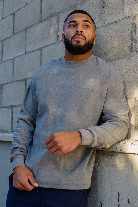 Camisas Youngla 450 Cloud Foam Long Sleeves Hombre Gris | ZYMPFAB-98