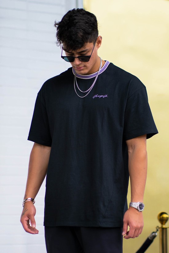 Camisas Youngla 451 Noble Hombre Negras | GESXIVJ-07