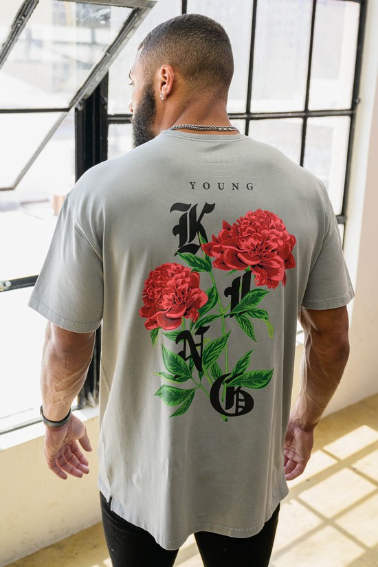 Camisas Youngla 453 Young King Hombre Gris | LJIPSTM-29