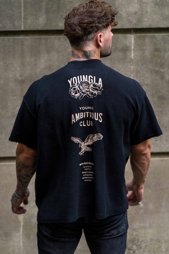Camisas Youngla 455 Reversible Immortal Hombre Negras | VAEFWIJ-41