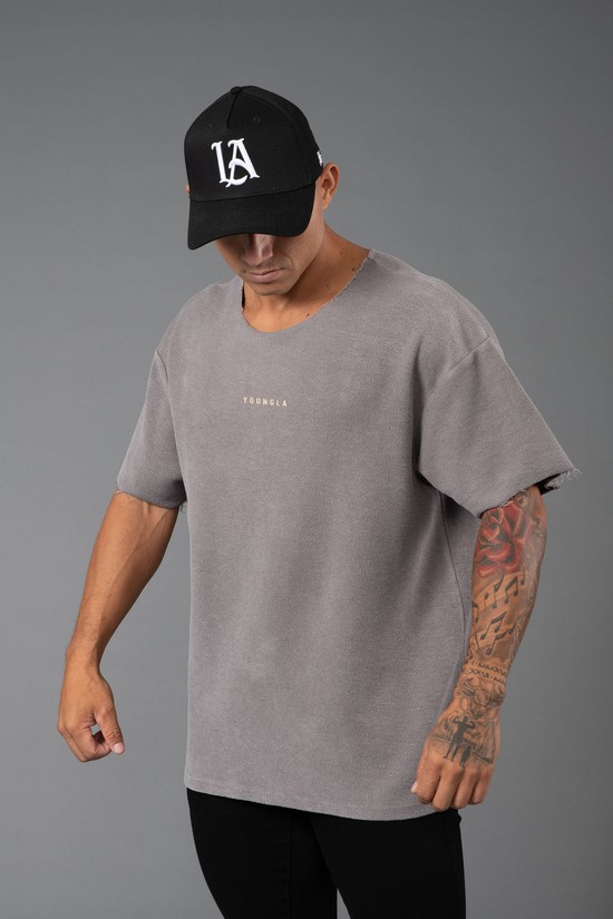 Camisas Youngla 455 Reversible Immortal Hombre Gris | WQUXFHC-39