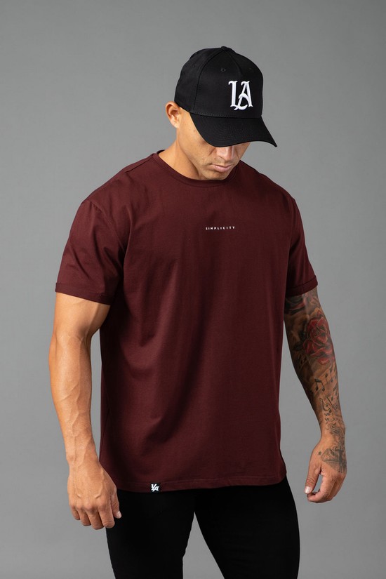 Camisas Youngla 456 Simplicity Hombre Burdeos | TAKZBLC-80