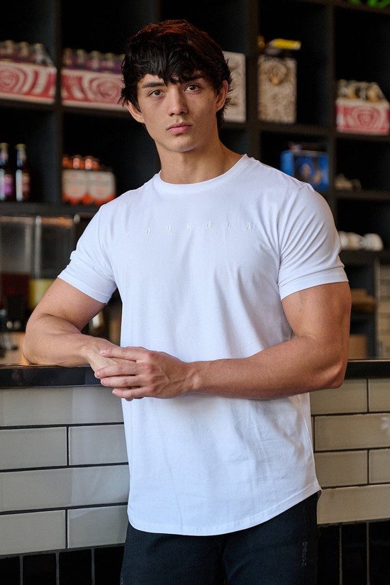 Camisas Youngla 459 Monochrome Fitted Hombre Blancas | NRKGUCF-73