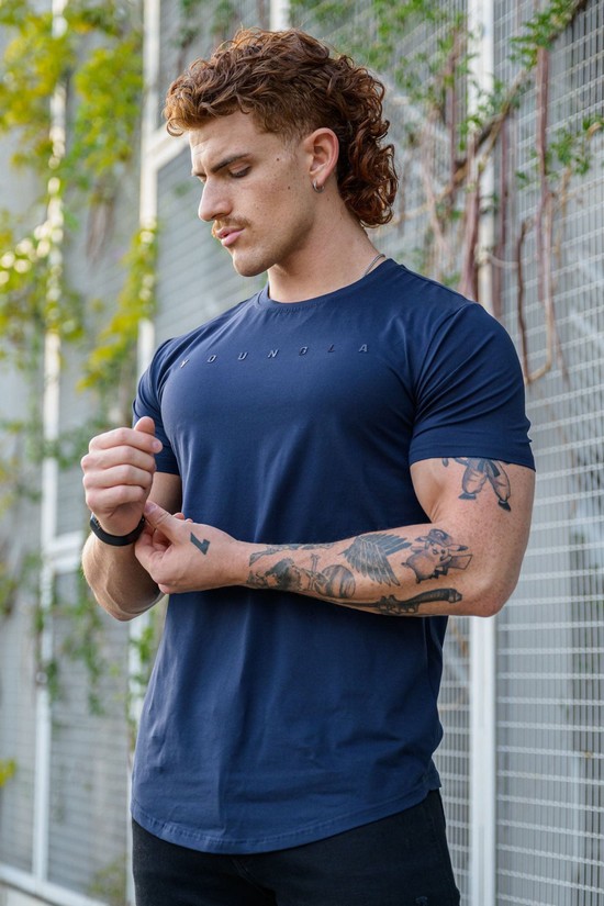 Camisas Youngla 459 Monochrome Fitted Hombre Azules | OAJPLCN-87
