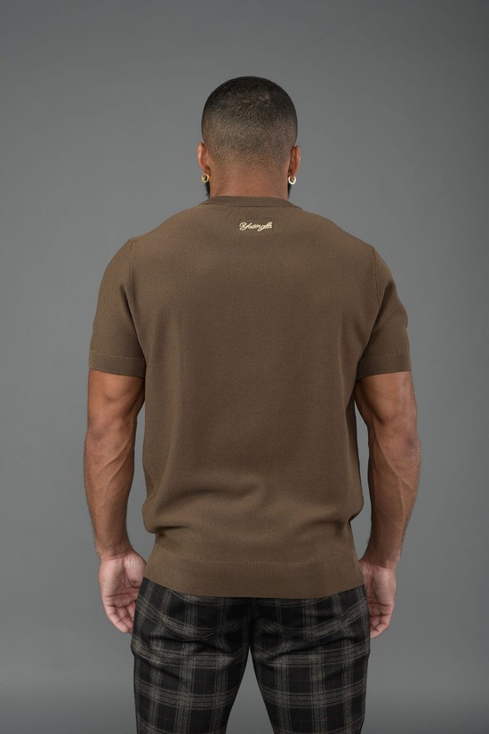 Camisas Youngla 460 Classy De Punto Hombre Cafe | OZRSMJY-35