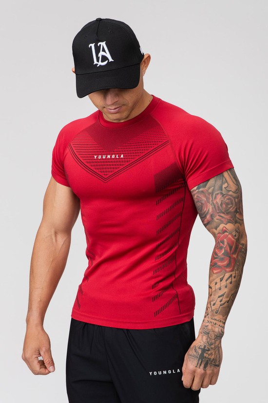 Camisas Youngla 465 Superhero Compression Hombre Rojas | MSRGYDC-16