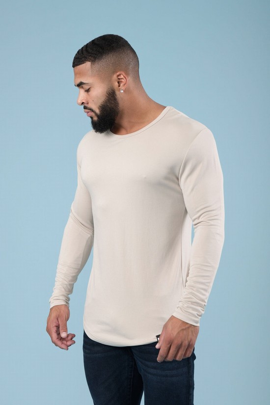 Camisas Youngla 807 Ultraflex Longsleeves Hombre Beige | POKCRFZ-57