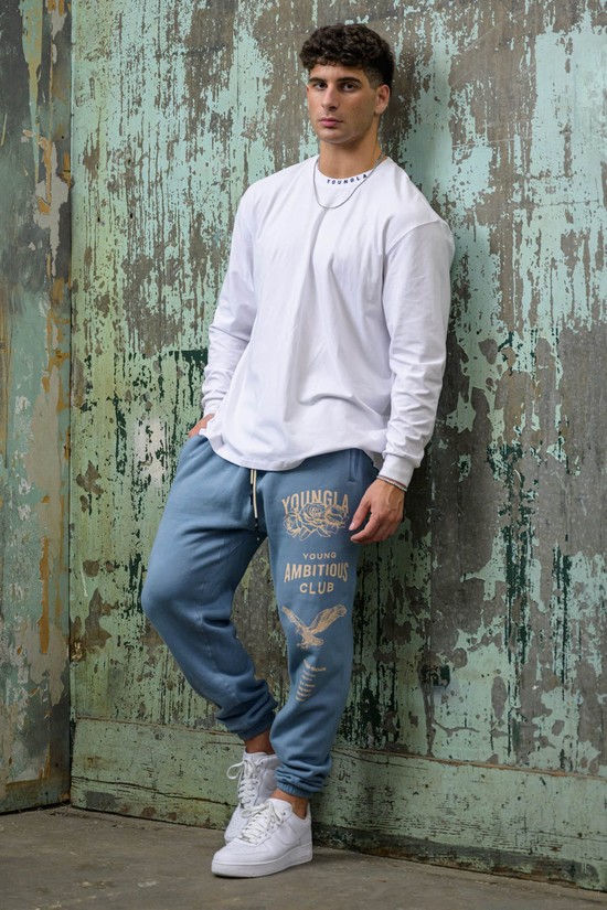 Camisas Youngla 810 Trademark Longsleeves Hombre Blancas | BKGIDSN-71