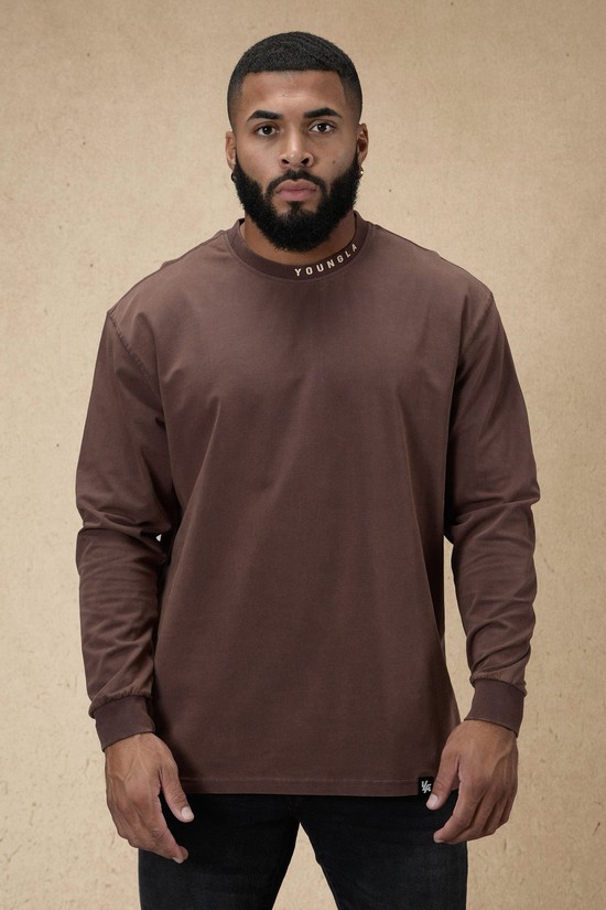 Camisas Youngla 810 Trademark Longsleeves Hombre Gris Oscuro | CNKXPHQ-64